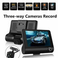 Car DVR 3 Cameras Full HD 1080P Dual Lens Car DVR Camera 4.0 inch LCD Screen with 170 Degree Rear View Loop Recording