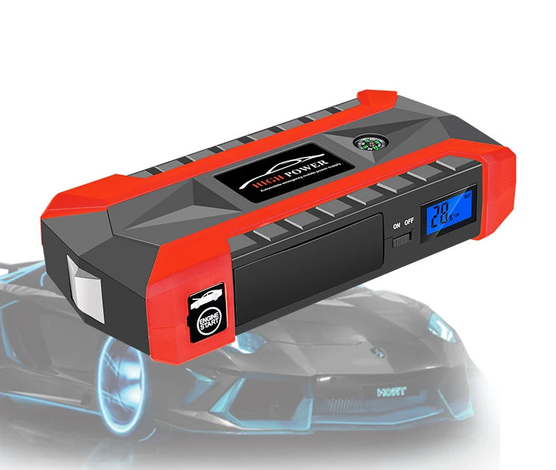 Car Jump Starter Power Bank for Mobile Phones Tablet Charger Auto Jumper Engine Battery Emergency with Flashlight 39800mAh