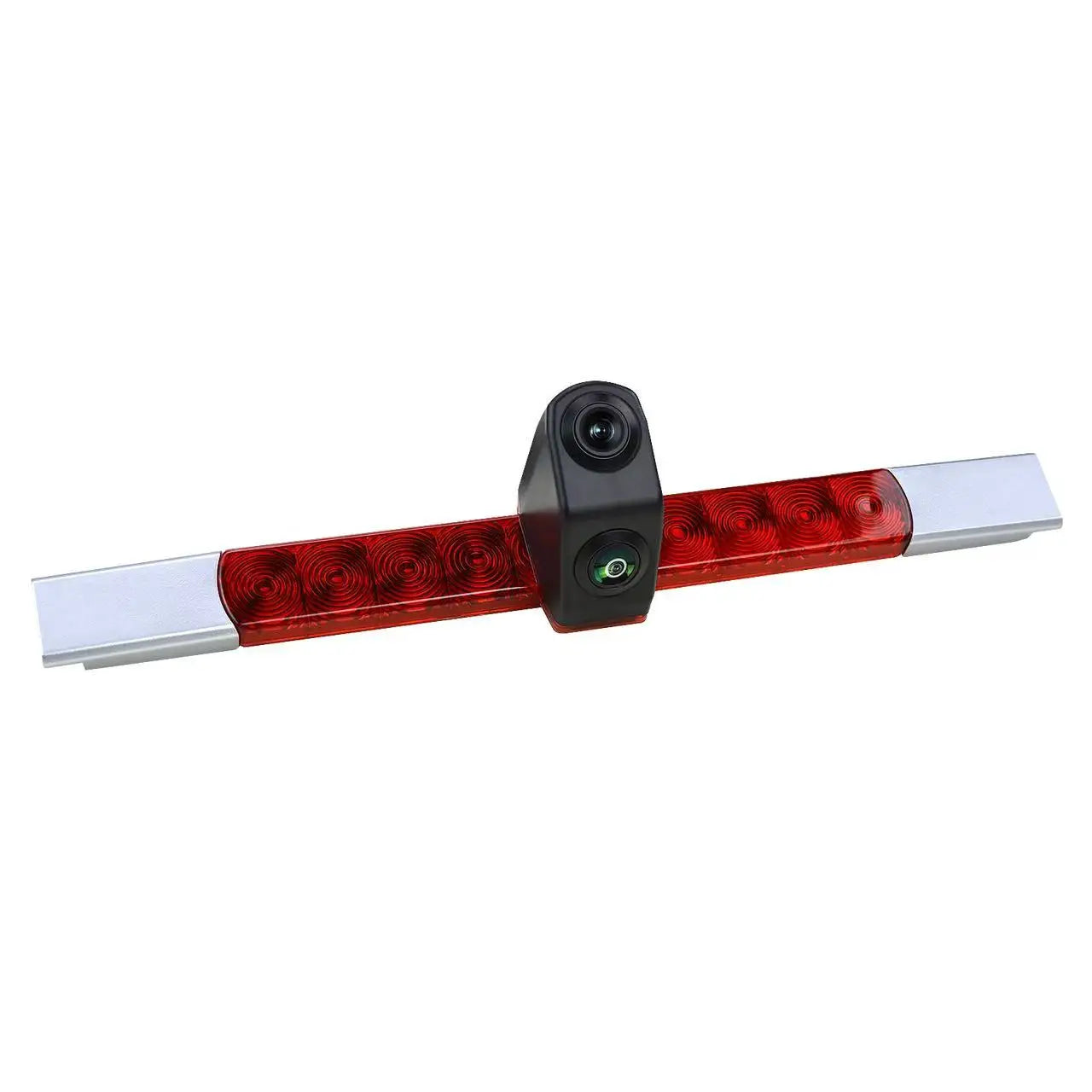 Dual Lens Brake Light Rear View Reversing Camera for All Flat Cars Compatible for Hella 2DA 343 106-201 with 7" Mirror Monitor
