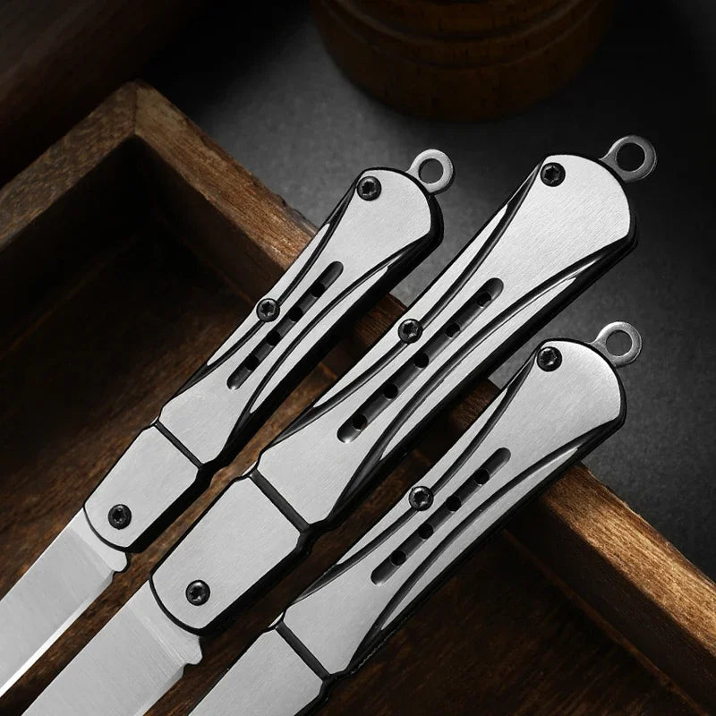 Outdoor Knife Hunting Knives Camping High Quality Profesional Self-defense  Multifunctional Portable Switch Blade Fruit Knife