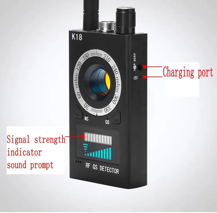 Professional Spy Camera Finder RF Scanner GPS 2-5G Wifi Signal jammer Bluetooth blocker hacking gadgets Hidden Cam/Bug Detector