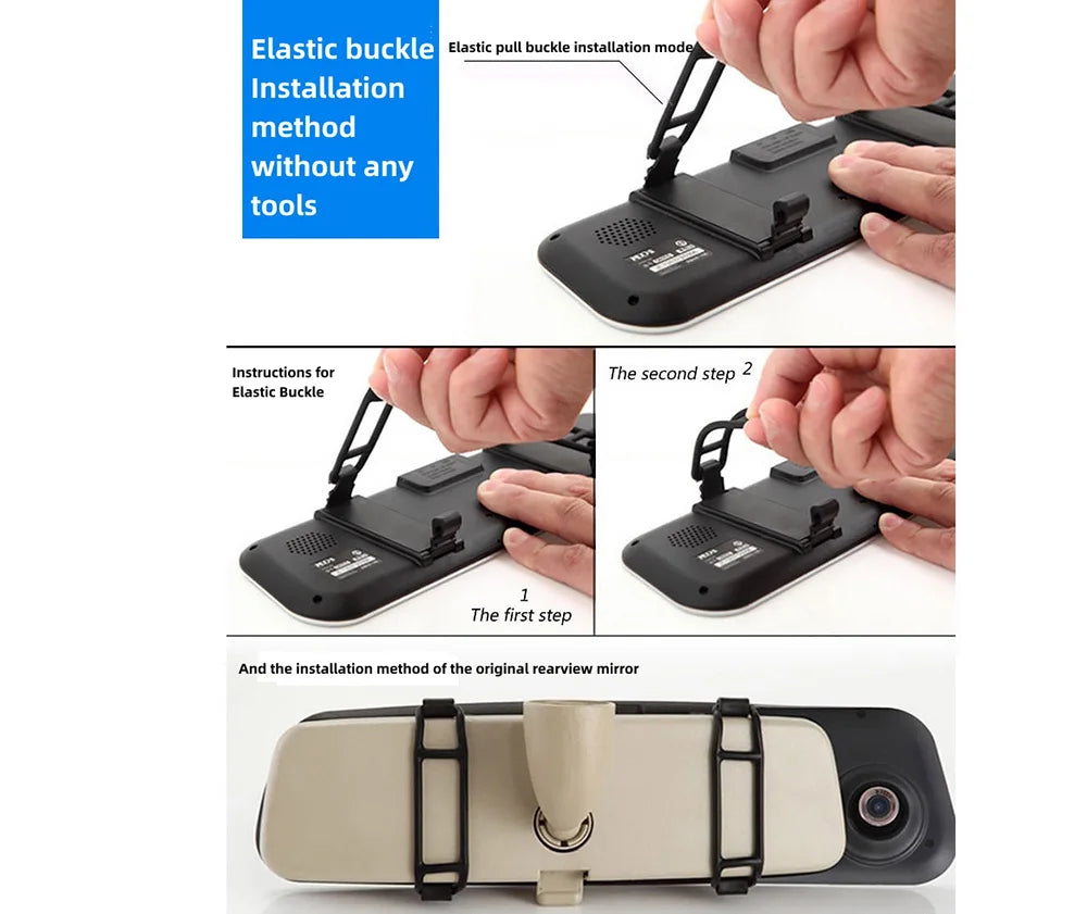Dual-Lens Car Dvr 1080P Mirror Dash Cam for Cars Camera for Vehicle Video Recorder Front and Rear Camera Dashcam Car Accsesories
