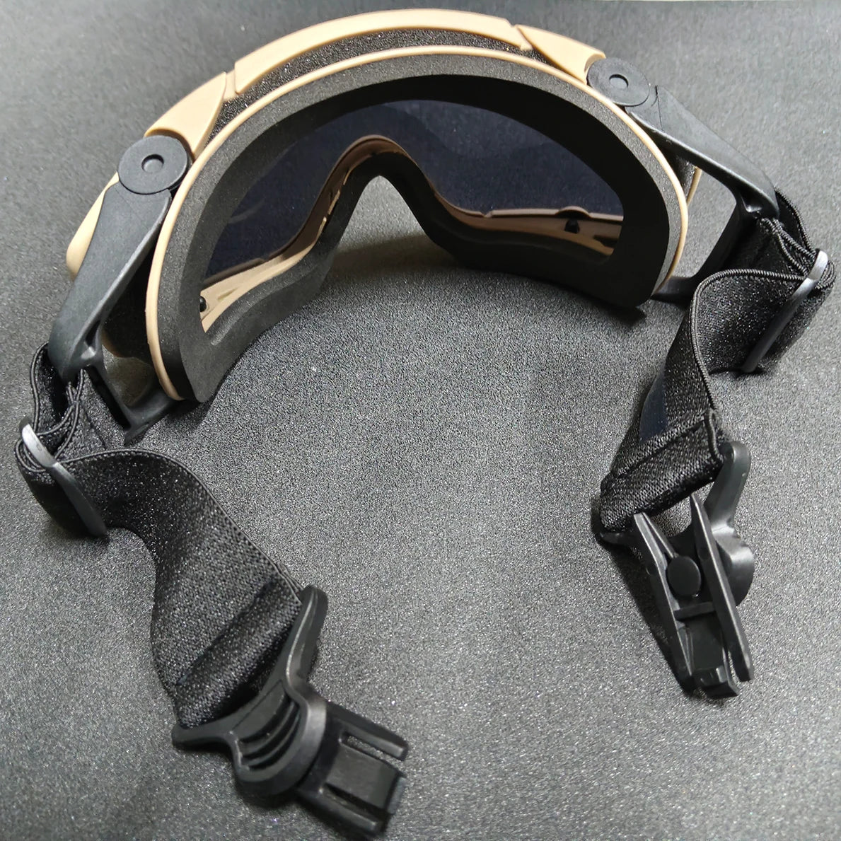 Tactical FMA Goggle, Goggle for Hunting Helmet Anti-fog Lens,Shock Resistance, Windproof Eye UV Glasses for Hunting, Shooting