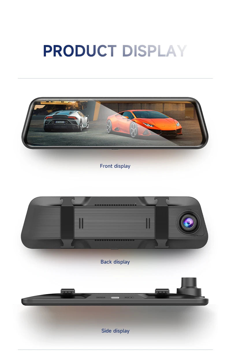 Dual Camera Dash Cam Rear View Wifi Gps Car Dash Cam Doble Camara Mirror Cameras For Car