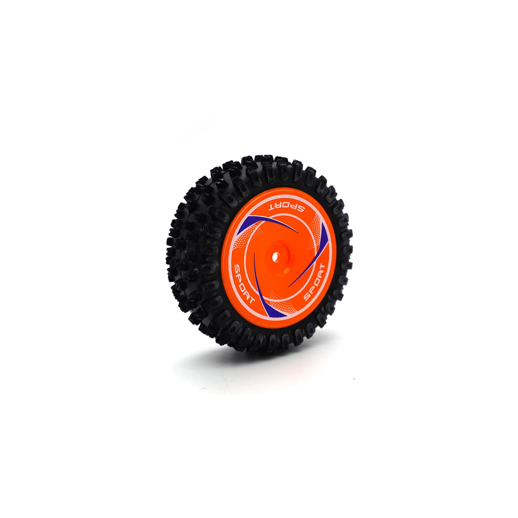 Front and Rear Wheels Rubber Tires Non-Slip and Wear-Resistant Tyre for WLtoys 124010 124008 124016 RC Drift Car Upgrade Parts