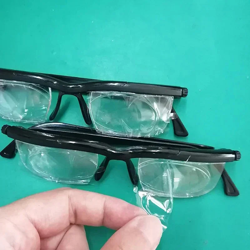 Adjustable Focus Glasses - Variable Strength Zoom Lenses, Multi-Distance Protective Eyewear for Reading & Close Work