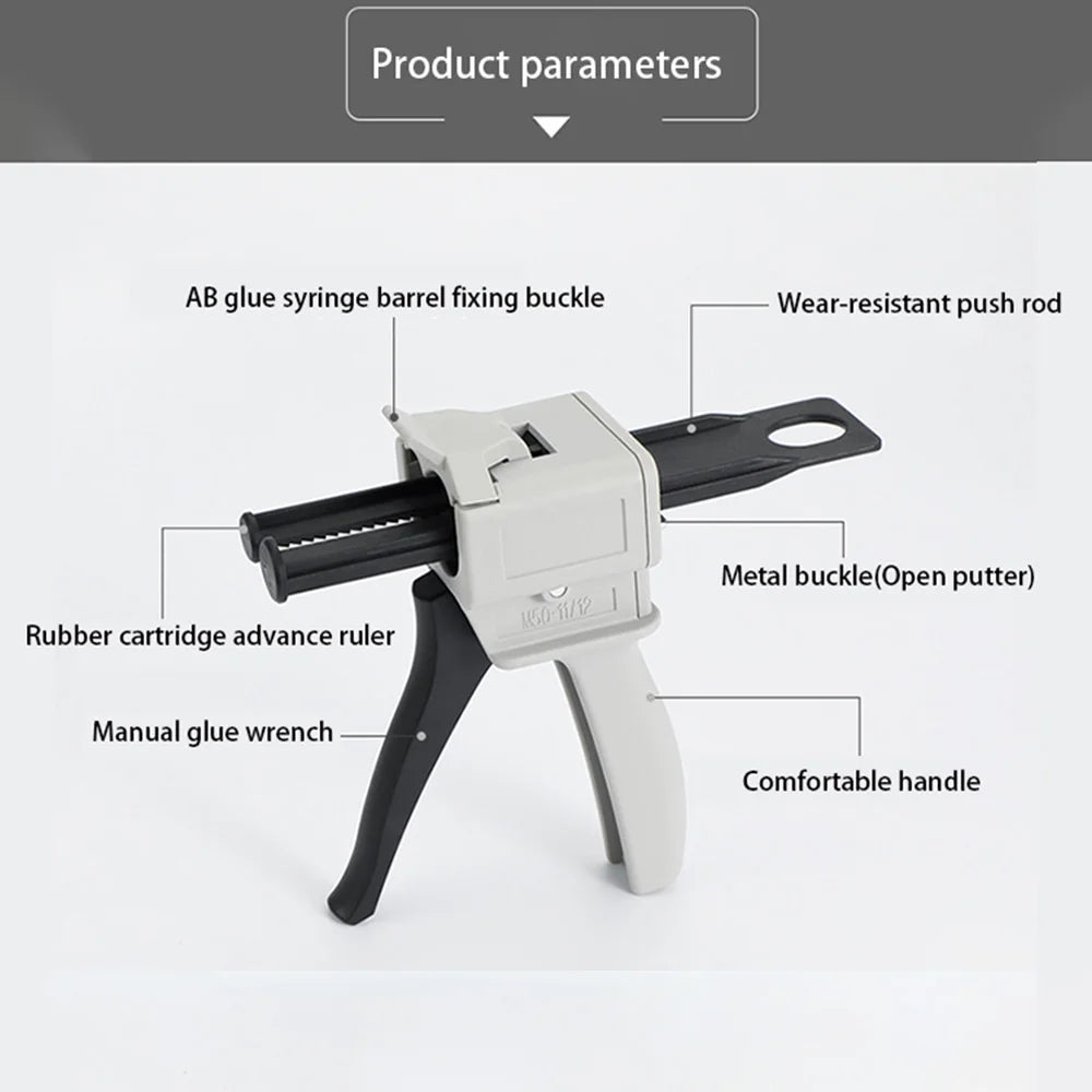 1-1/2-1 glue gun 50ml Manual glue gun AB Epoxy sealant glue gun high-quality PP material glue filling gun dental glue gun