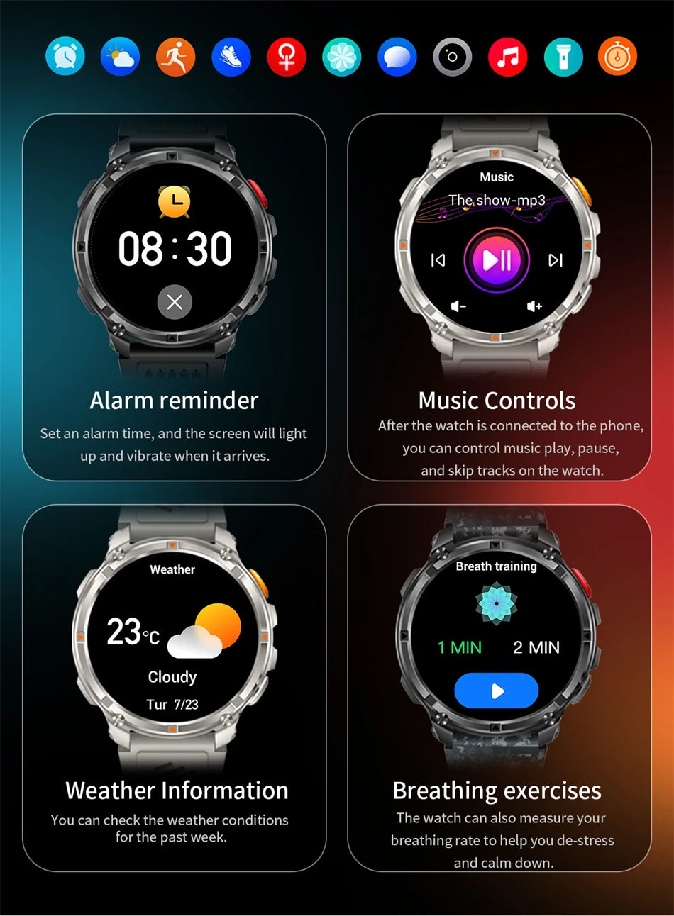 New T-Rex3 Ultra 1100mAh Battery Smart Watch GPS Track Compass IP69K Waterproof Sports tracker Outdoors Military Smartwatches