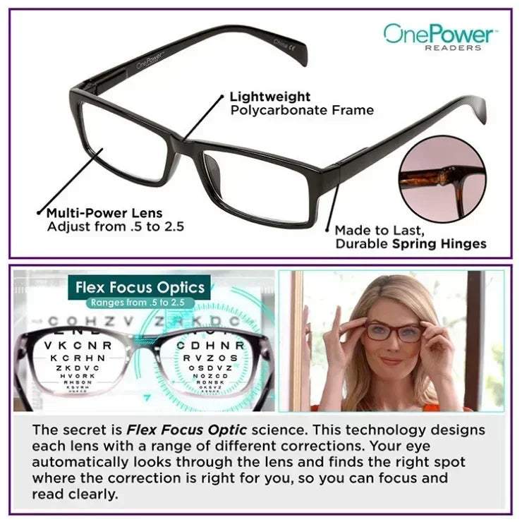 1/3Pcs Multifocal Reading Glasses Auto Adjusting Clear Lens Presbyopic Glasses for Men Women +5 to +250 High Quality Readers