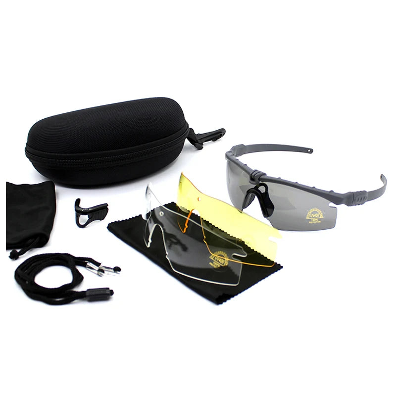 Outdoor Military Tactical Glasses UV400 Protective Glasses Air Gun Shooting Safety Goggles Hunting Polarized Sports Sunglasses