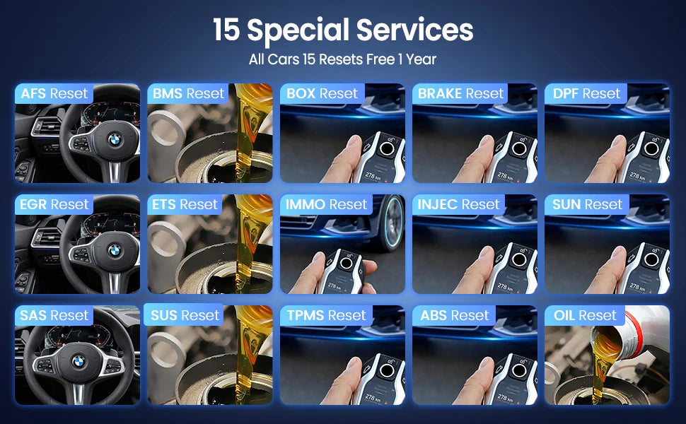 MUCAR Driverscan Automotive Diagnostic Tools Obd 2 Scanner All Cars Full System Code Reader 15 Resets Bi-Directional Scan Tool