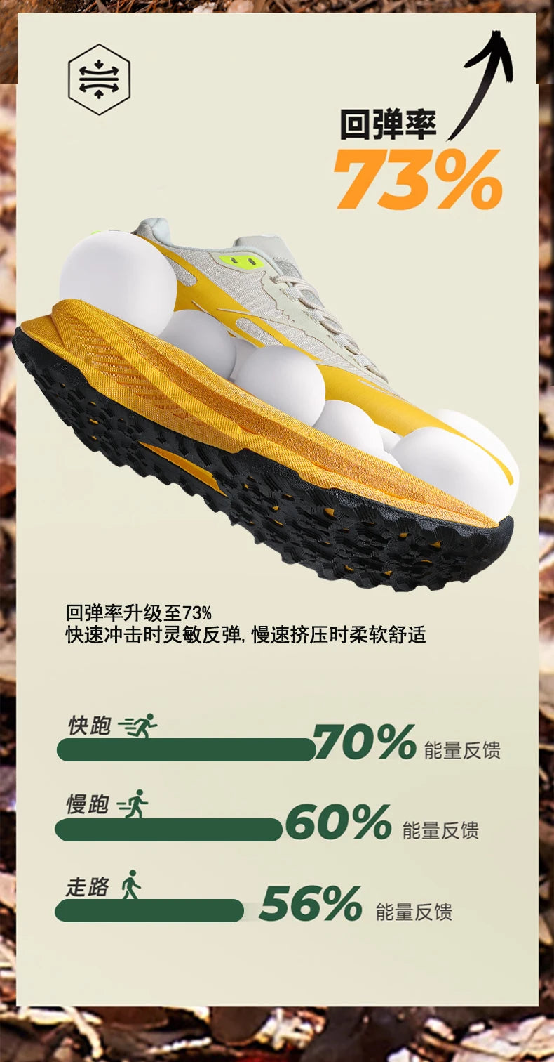 Sports and leisure shoes, men's shoes, marathon oversized air cushioned shoes, fly woven all season rubber, wear-resistant, anti