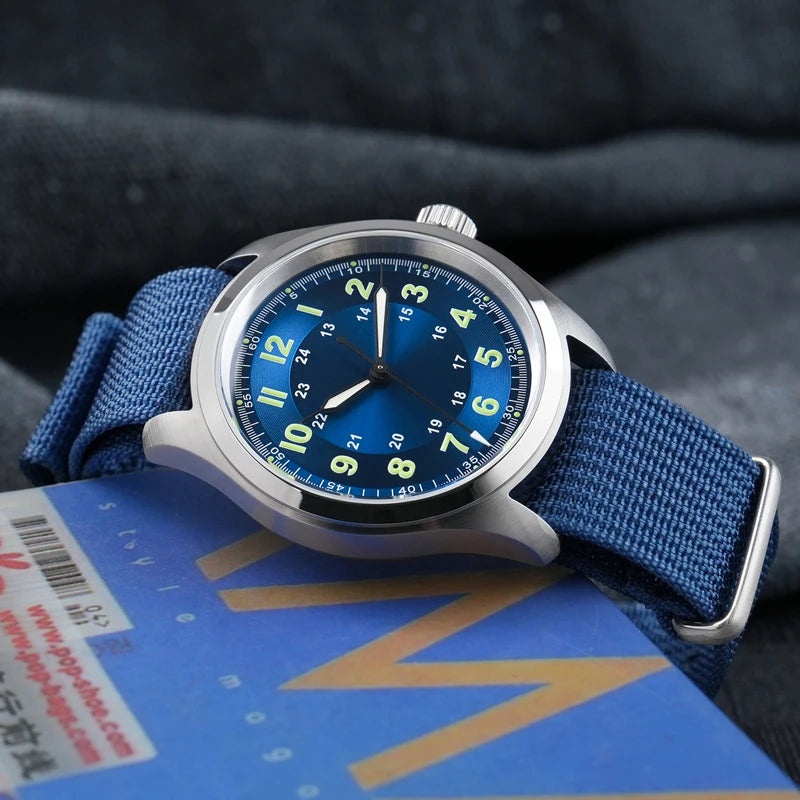 Militado ML08 Men Military Watch VH31 Quartz Movement Sapphire Luminous Waterproof Watches 38mm Vintage Stainless Steel Watch