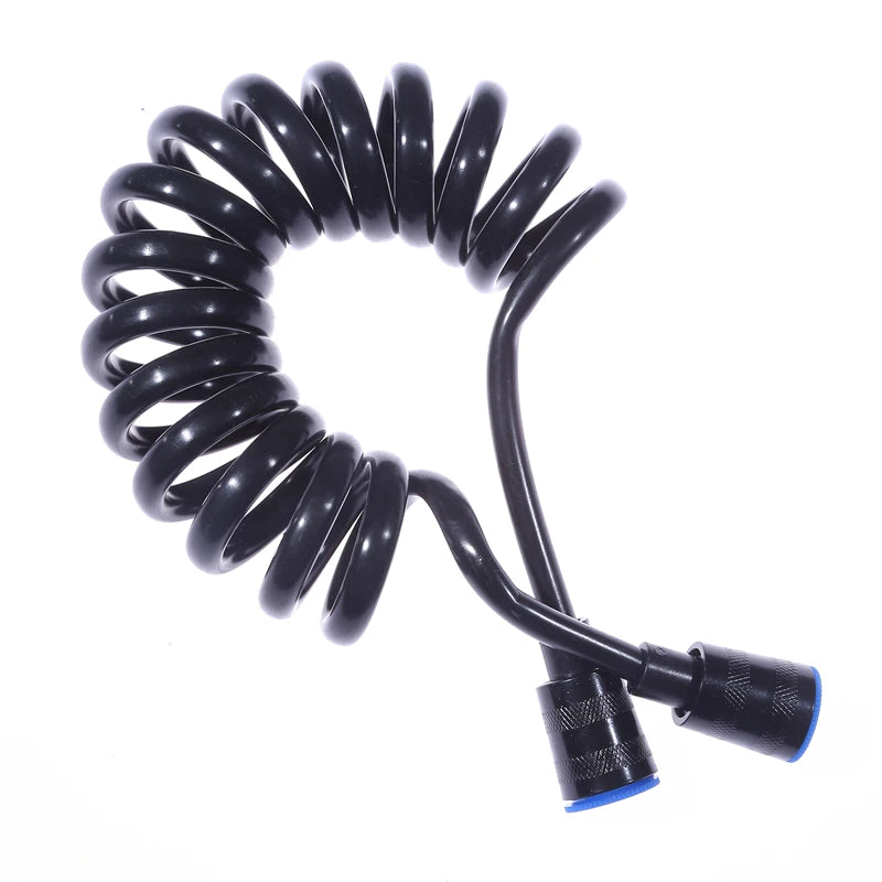Bathroom Shower Plumbing Hoseswasher Toilet Spray Gun Telephone Wire Telescopic Spring Black White Tube Hose Bathroom Supplies