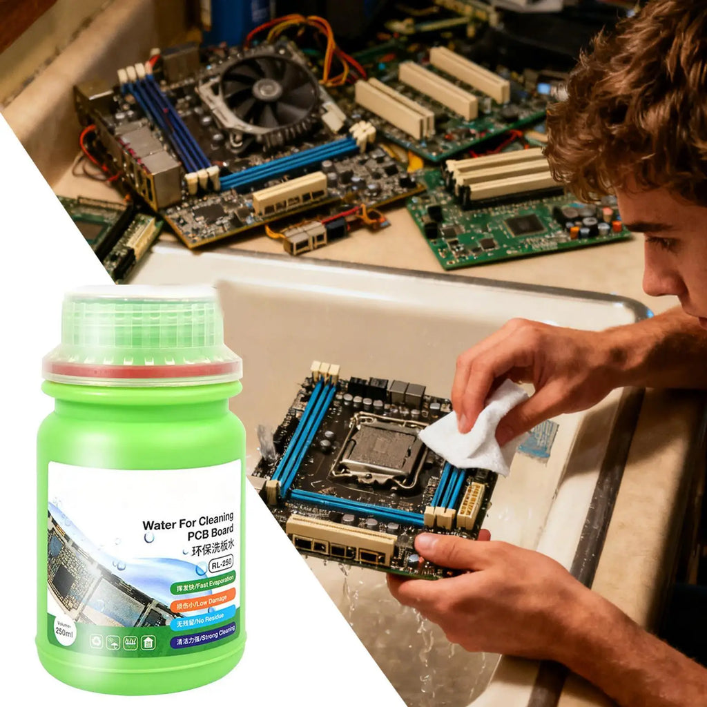 Electronic Liquid Cleaner 250ml Electronics Cleaning Liquid Circuit Board Cleaner for Keyboard Laptop Tablet Motherboard Home