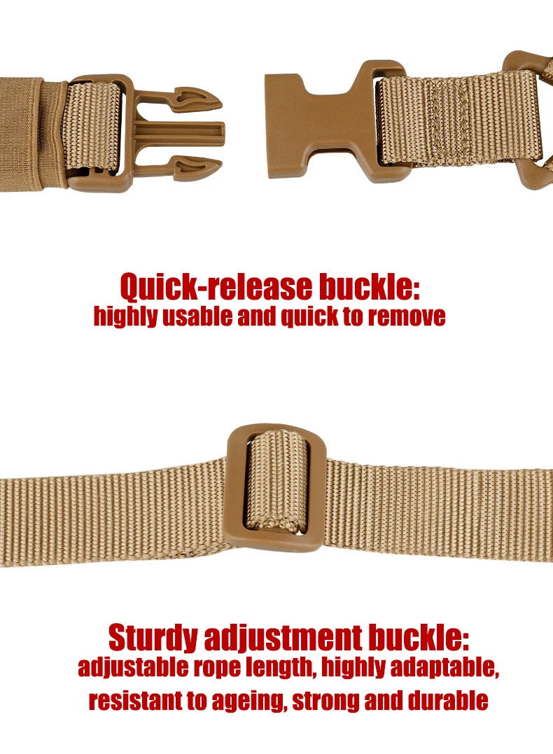 Shot Gun Belt Hunting Accessories Gear Double Point Gun Sling Shoulder Strap Rifle Rope Belt with Metal Buckle Hunt Accessories