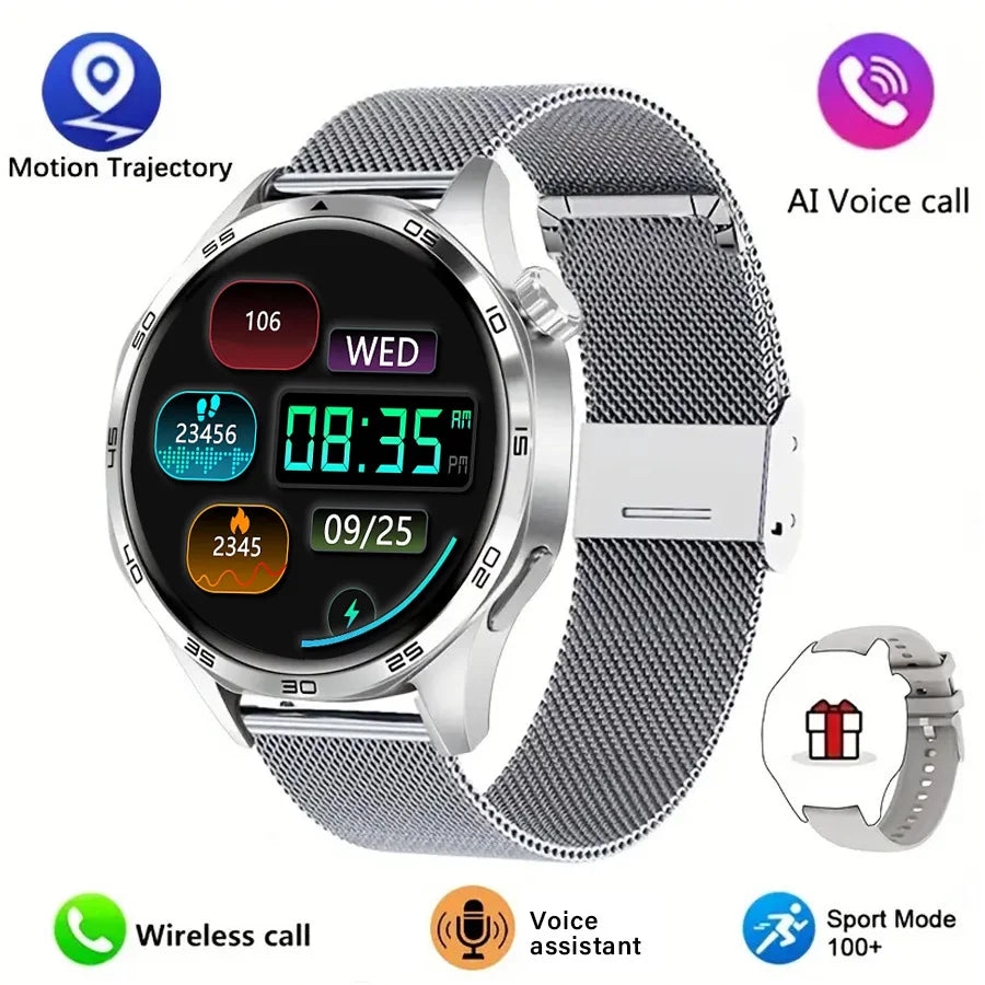 2025 New Watch GT5 Pro Smart Watch for Men - GPS Motion Tracking AI Voice Wireless Call Fitness Tracker for Outdoor Sports
