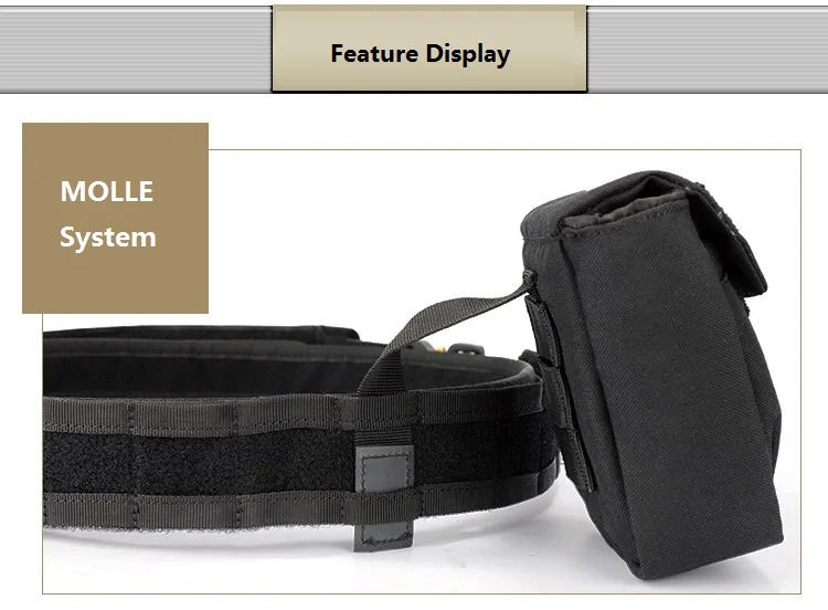 Yakeda Gear User Outdoor Black Hunting Tactics Law Enforcement Duty Security Traffic Air Gun Belt Airsoft Equipment