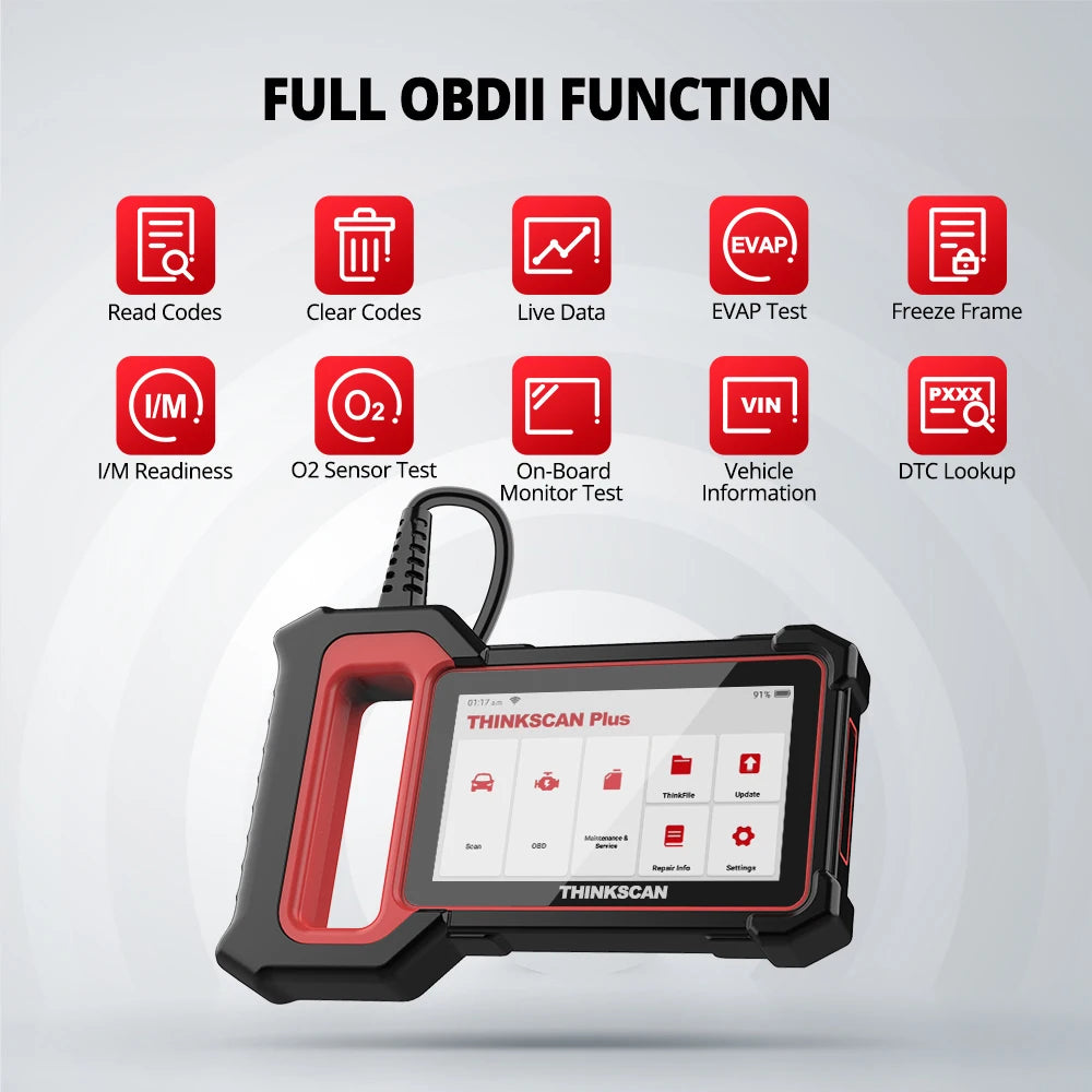THINKCAR Thinkscan Plus S7 S4 OBD2 Auto Diagnostic Tool 28 Resets optional ABS ECM TCM SRS BCM System Car Scanner code reader