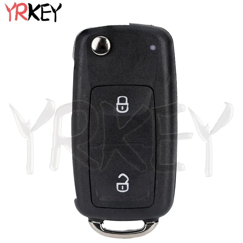 Fob Flip Remote Key for Volkswagen VW Passat Skoda Sedan Polo Beetle Golf 4 5 6 Eos Jetta Tiguan Rapid 433MHz ID48 Hu66 Car Keys