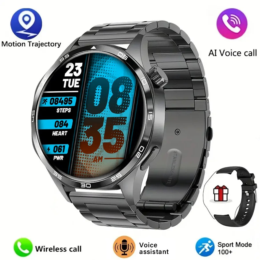 2025 New Watch GT5 Pro Smart Watch for Men - GPS Motion Tracking AI Voice Wireless Call Fitness Tracker for Outdoor Sports