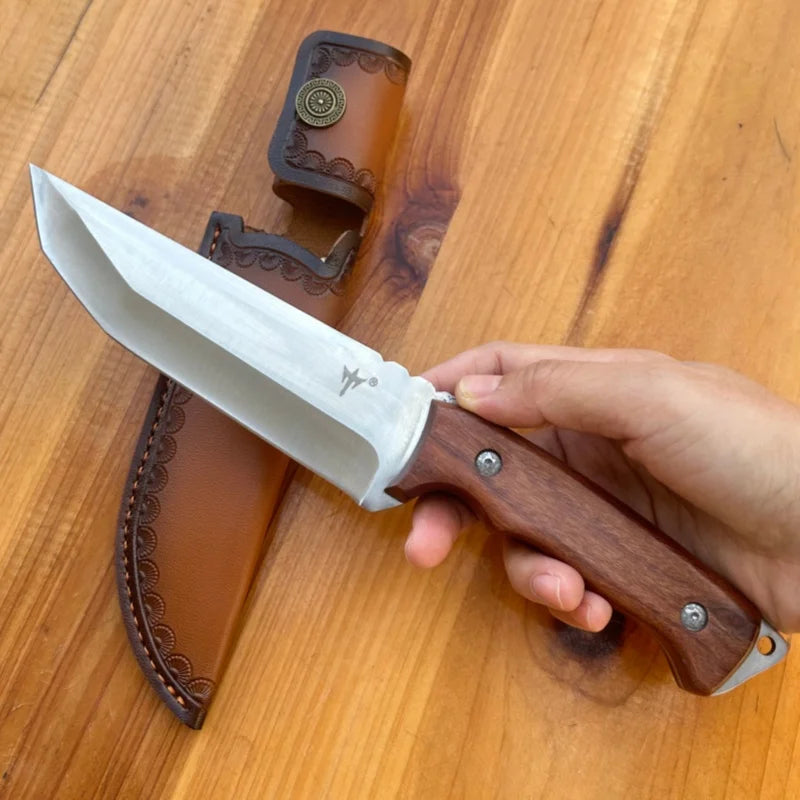 Outdoor knives, high hardness, small straight knives, wilderness survival, self-defense knives, camping hands, meat knives