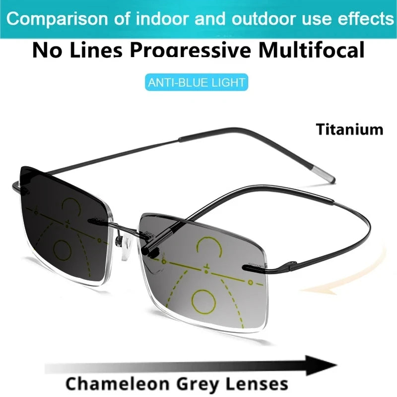 New Men Women Adjustable Multifocal Reading Glasses Optical Lenses Power Reader Range From 0.5 To 2.75 Blue Light Eyeglasses