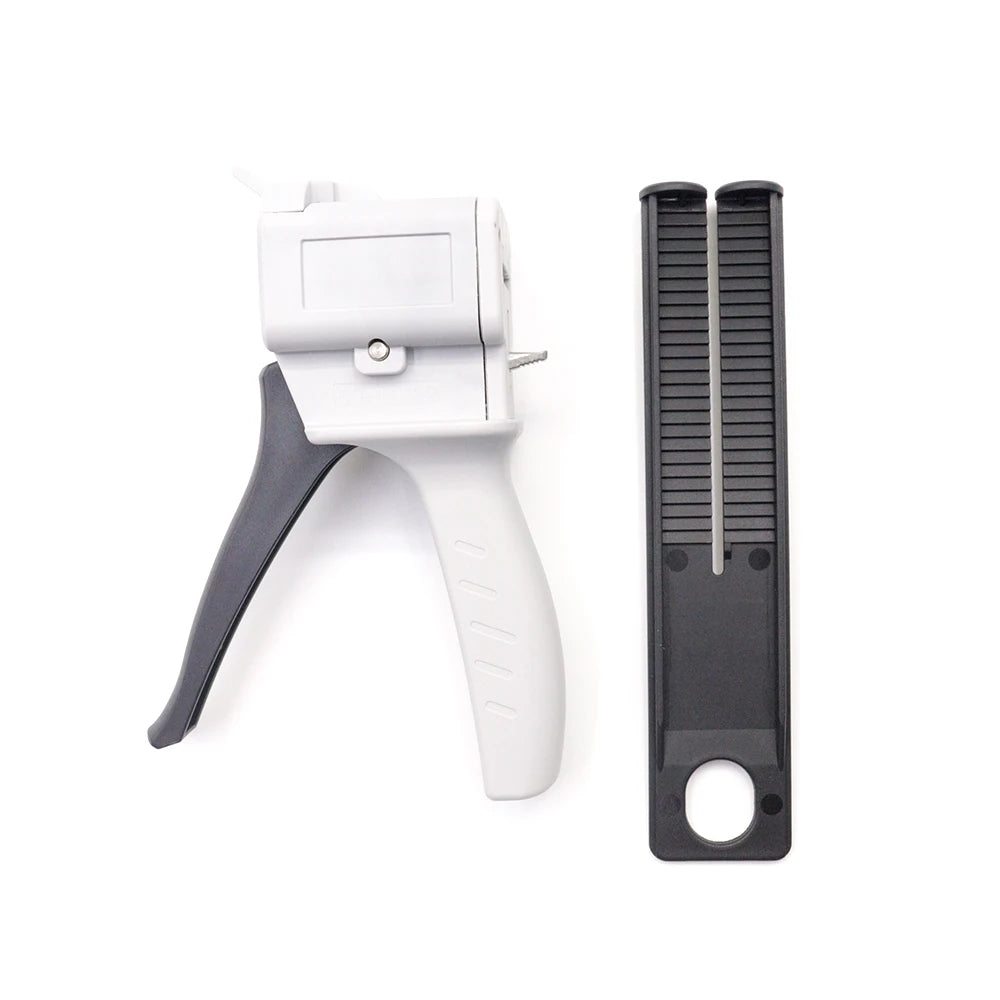 50ml Dispensing Gun AB Glue Gun Two-component Glue Gun 1:1/2:1 Epoxy Resin Gun With 4 Mixing Tubes 2 Empty Dual Cartridges