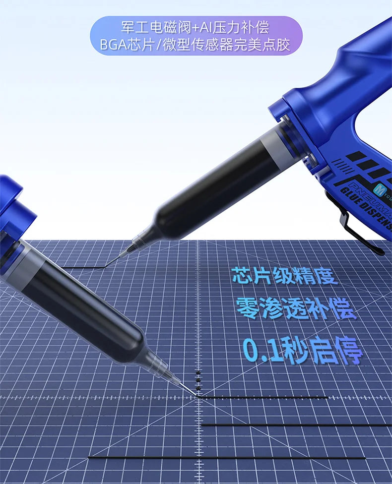 Electric glue gun dispenser Rechargeable wireless automatic glue booster Universal for 10cc/30cc Syringe UV glue solder flux