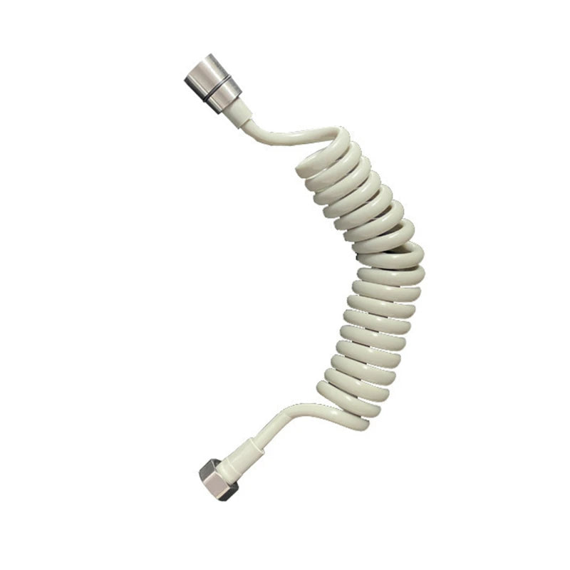 Bathroom Shower Plumbing Hoseswasher Toilet Spray Gun Telephone Wire Telescopic Spring Black White Tube Hose Bathroom Supplies