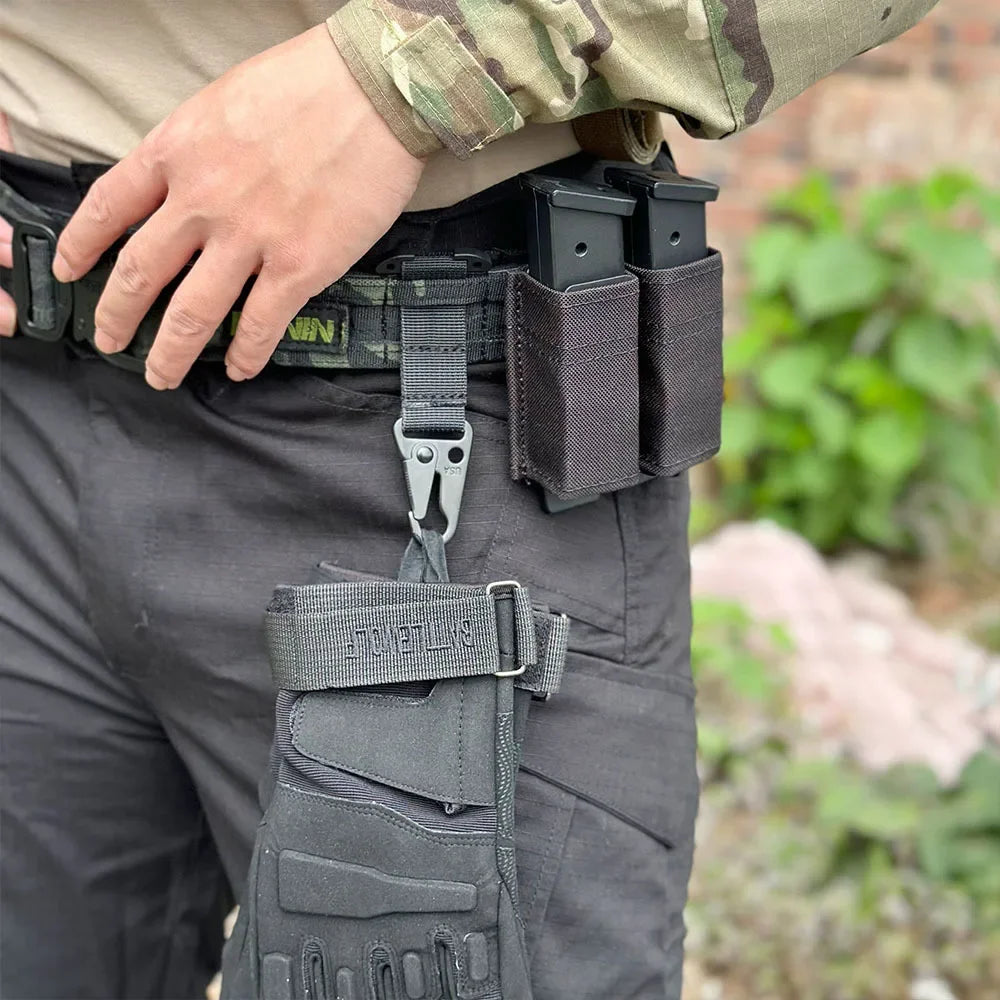 Tactical Gear Molle Clash Hook,Molle Belt Clip With Tee Mount Battle Belt Accessories For Gloves Keychains Hunting Vest Gear
