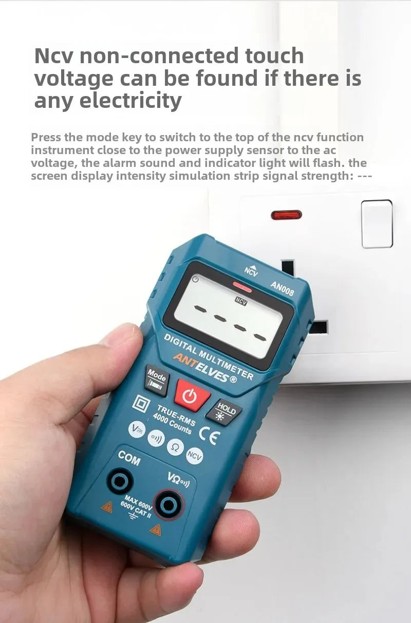 Intelligent Multimeter for Electricians, High-precision Automatic Household Digital Display Electricity Meter Without Gear Shift
