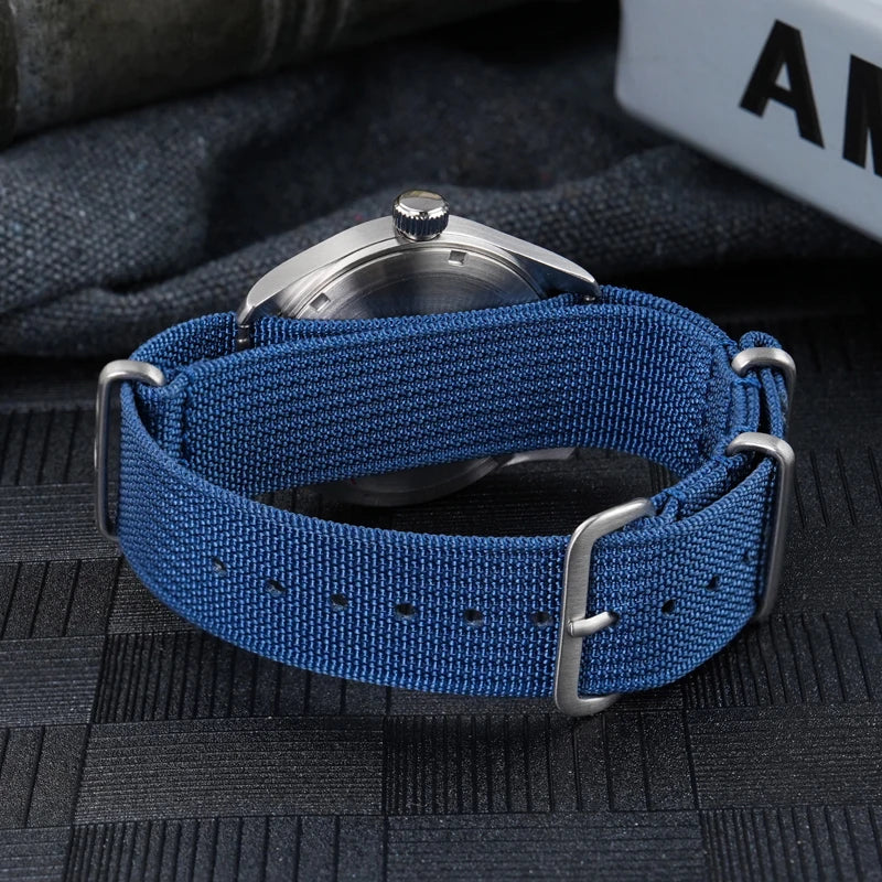 Militado ML08 Men Military Watch VH31 Quartz Movement Sapphire Luminous Waterproof Watches 38mm Vintage Stainless Steel Watch