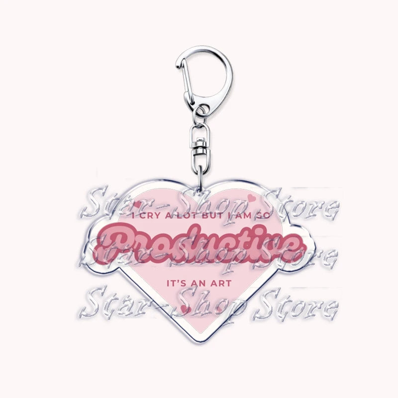 Popular Singer Keychains for Accessories Bag Folklore Eras Tour Evermore Reputation 1989 TTPD Keyring Jewelry Fans Lover Gifts