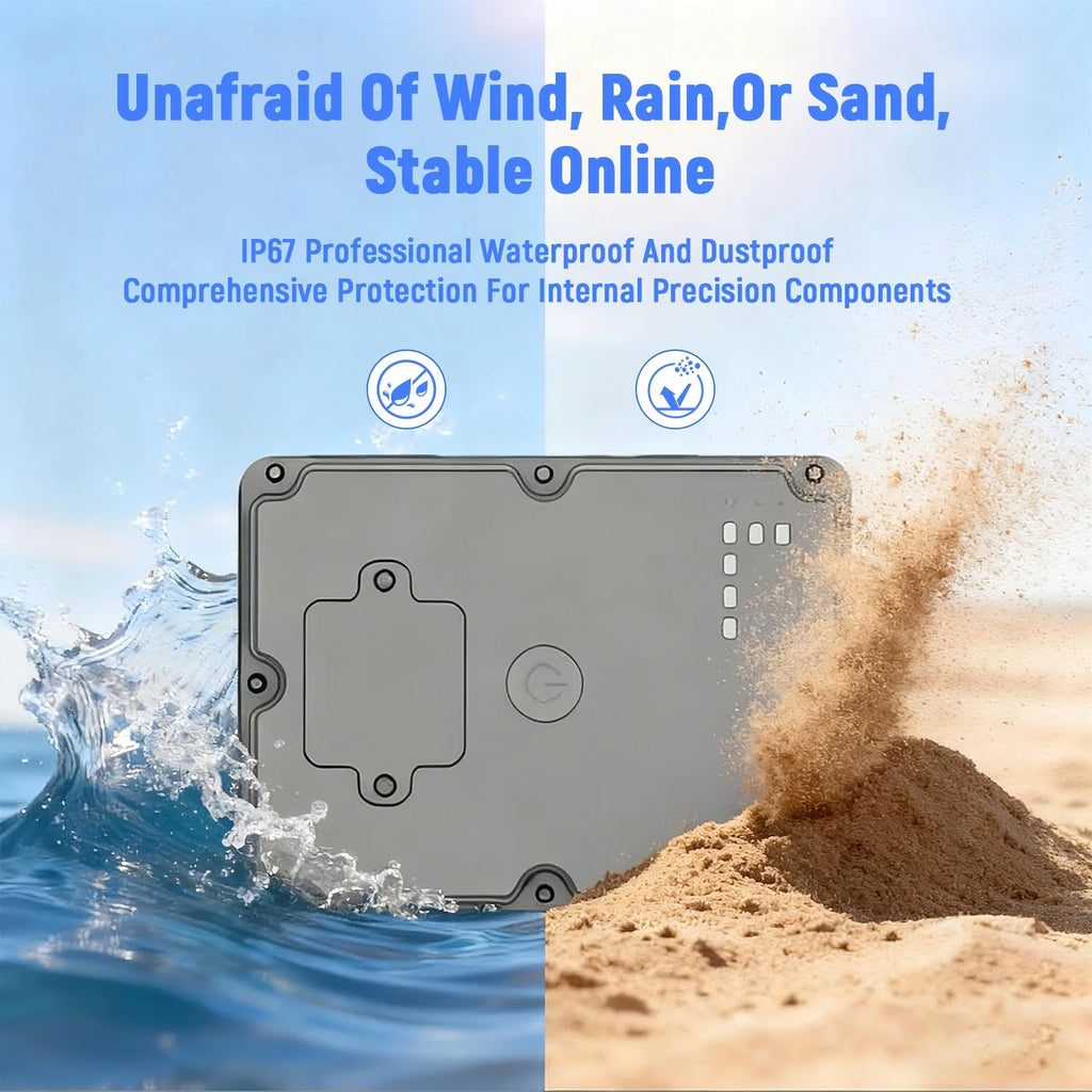 4G GPS Tracker For Vehicle 7500mAh Long Battery Strong Magnetic 4-Star Positioning IP67 Waterproof Multiple Alarms Anti-theft