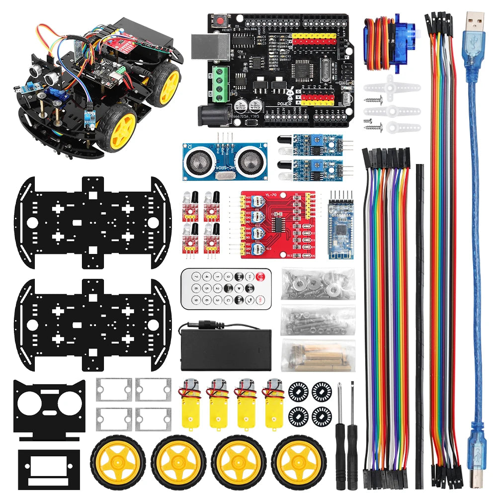 Professional Robotic Kit for Arduino Programming Smart Robot DIY Electronic Project Kit for Learning Education Complete Kit