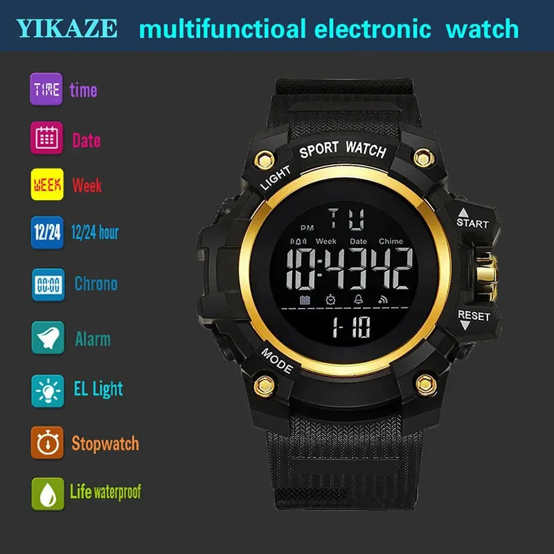 Military Digital Watch for Men Outdoor Men's Sports Watches Clock Waterproof Luminous Chronograph Student Electronic Wristwatch