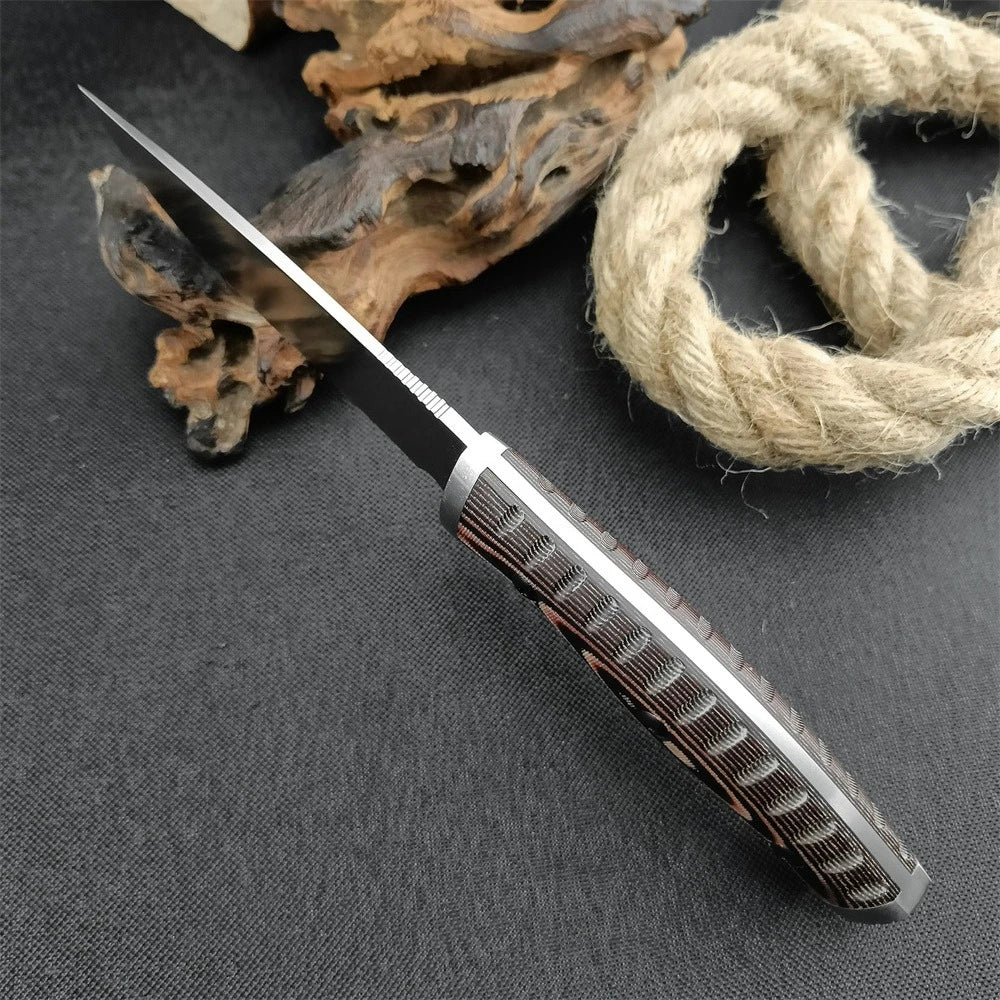 Hunting Knife with Sheath - BK-853 Fixed Blade knives, D2 Steel & G10 Handle for Camping, Survival, EDC Tactical Tool