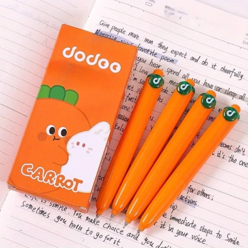4 cute, drop-resistant pocket pens, stylish and high-quality, perfect for students, with black ink.