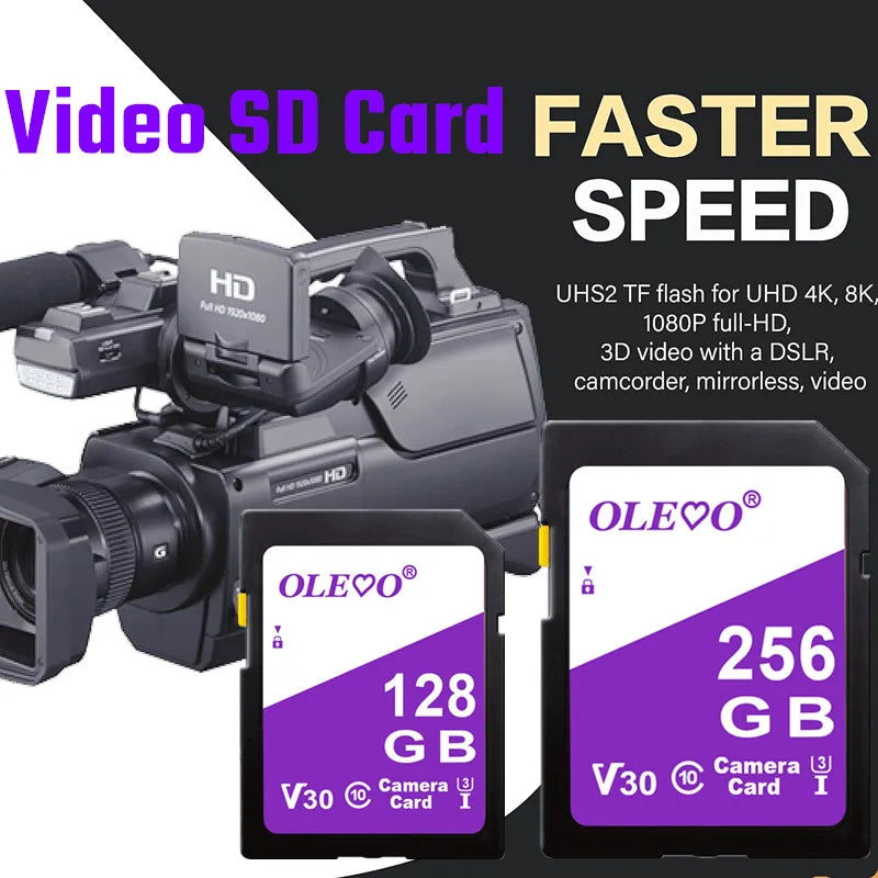 SD Memory Card SD Card 32GB 64GB 256GB 512GB Class10 UHS-1 Flash Ultra 128GB For Camera SRL DVD