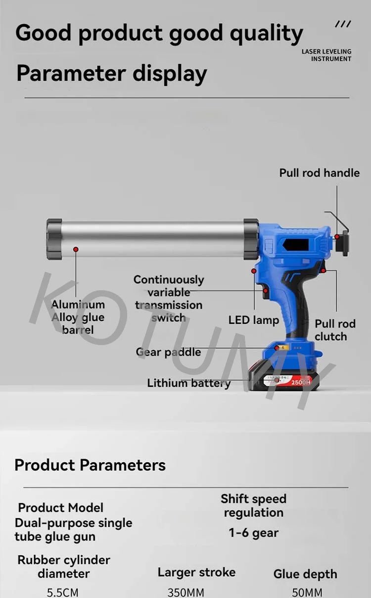 Electric Glue Gun Glass Glue Structure Glue Gun Soft And Hard Dual-Use Glue Breaking Glue Gun Automatic Retraction Glue Gun