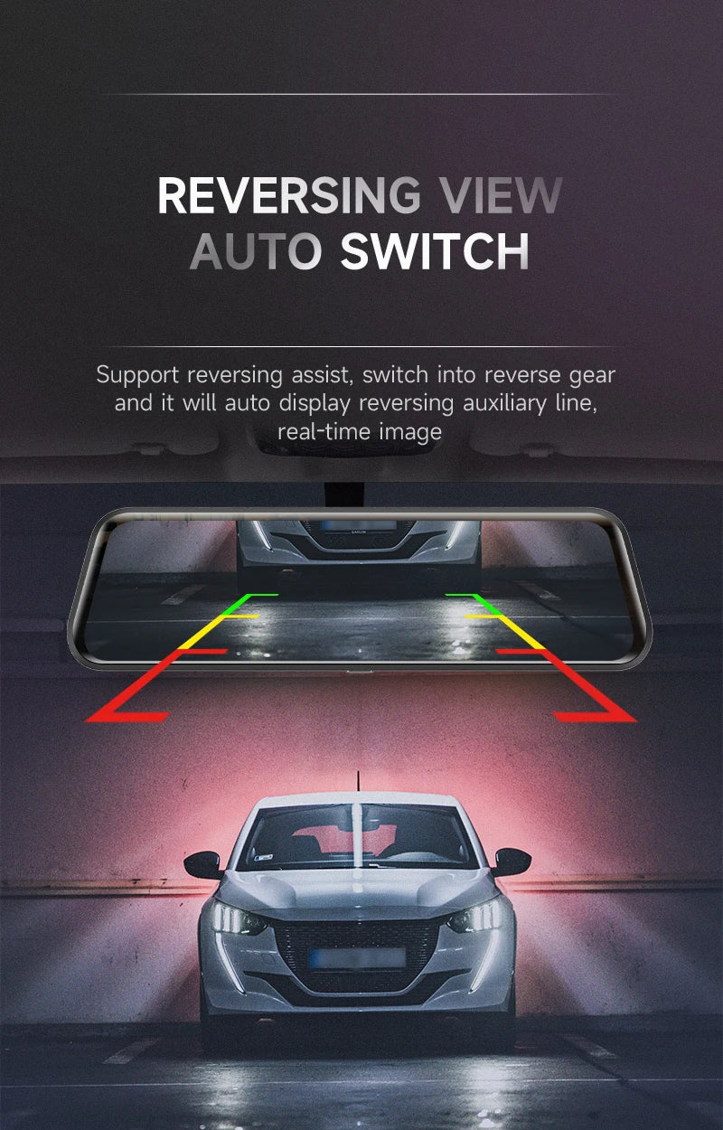 Dual Camera Dash Cam Rear View Wifi Gps Car Dash Cam Doble Camara Mirror Cameras For Car