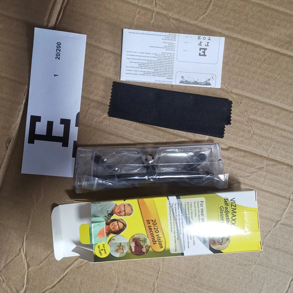 -6D To +3D Adjustable Degree Reading Glasses Variable Focus Distance Myopia Presbyopia Eyeglasses Auto Adjusting Reading Glasses