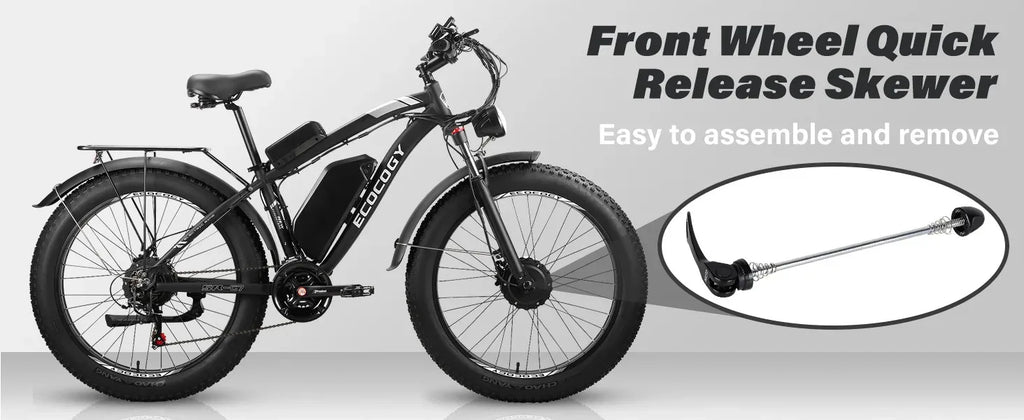 Fashionable electric bike, 2000W*2 dual motors 52V 32AH long battery life hydraulic brake stable and durable electric bicycle