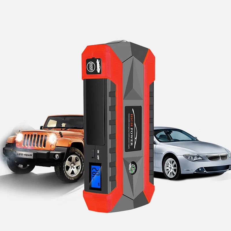 Car Jump Starter Power Bank for Mobile Phones Tablet Charger Auto Jumper Engine Battery Emergency with Flashlight 39800mAh