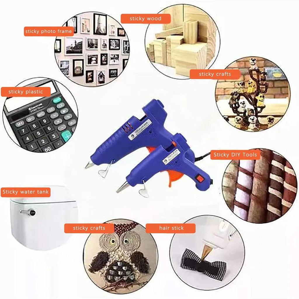 Hot Glue Gun Kit with 1-50Glue Sticks, Fast Preheating Hot Melt, High Temp for School Crafts DIY Arts and Quick Home Repairs 20w
