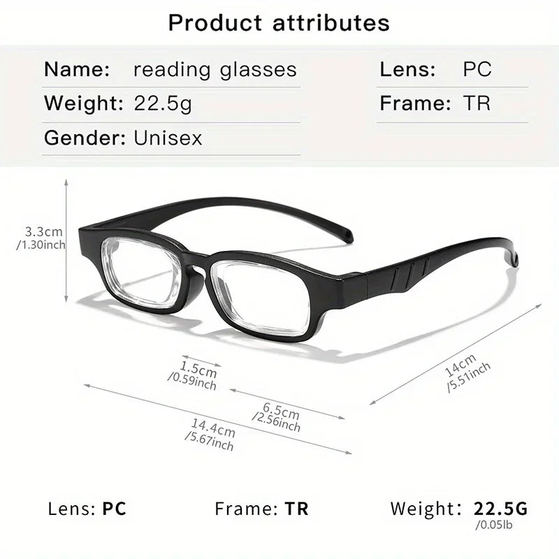 New Rotatable Adjustable Focal Length Glasses+50-+350 Degree Reading Glasses Comfortable Convenient and High-end Glasses