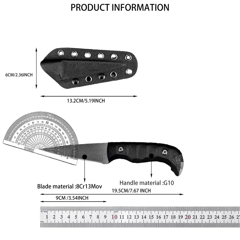 High-quality Camping Survival Straight Knife Self-defense Wilderness Hunting Exploration Multi-tool EDC Fishing Cutting Knives