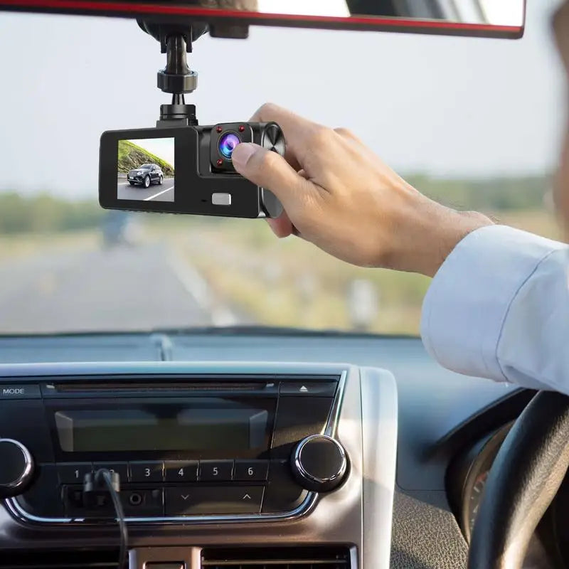 Dashboard Camera For Cars 1080P Double Lens Dashboard Camera Car Video High Definition Car Security Camera Night Driving