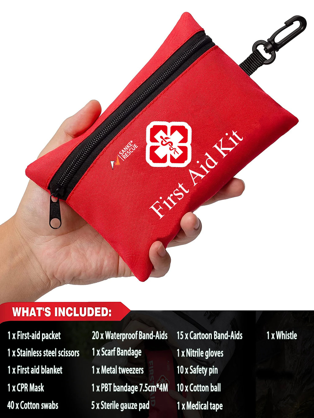 110 Piece First Aid Kit Home Care Waterproof Compact Trauma Medical Kits for Emergencies Home Car Travel Outdoor Camping Hiking